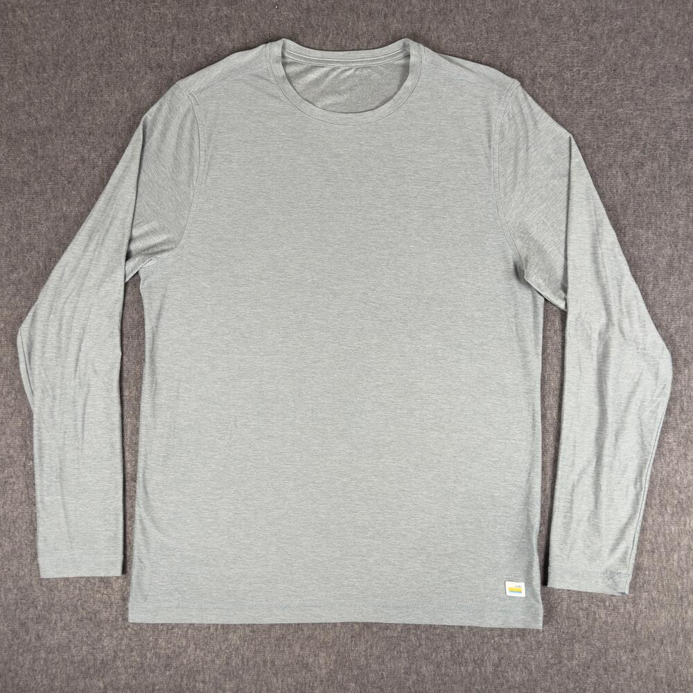 Vuori Shirt Mens Medium Gray Long Sleeve Lightweight Crewneck Athletic Tee
